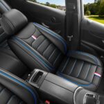 Full Leather Chair Cover Full-grain leather, black and navy blue