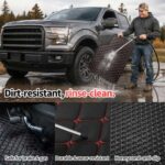 Automotive Floor Mats Universal Red Diamond‑Stitch Automotive Floor Liners