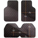 Automotive Floor Mats Universal Red Diamond‑Stitch Automotive Floor Liners