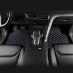 Automotive Floor Mats Universal Blue Diamond‑Stitch Automotive Floor Liners
