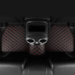 Automotive Floor Mats Universal Red Diamond‑Stitch Automotive Floor Liners