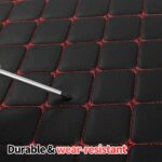 Automotive Floor Mats Universal Red Diamond‑Stitch Automotive Floor Liners