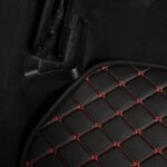 Automotive Floor Mats Universal Red Diamond‑Stitch Automotive Floor Liners