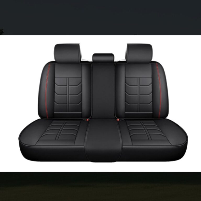 Full Leather Chair Cover Full-grain Leather Lumbar Support Model 1464, Black & Red