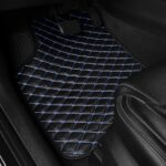 Automotive Floor Mats Universal Blue Diamond‑Stitch Automotive Floor Liners