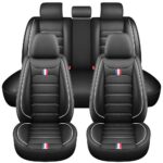 Full Leather Chair Cover Full-grain leather, black and white