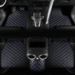 Automotive Floor Mats Universal Blue Diamond‑Stitch Automotive Floor Liners