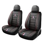 Full Leather Chair Cover Full-grain leather, black and red