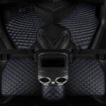 Automotive Floor Mats Universal Blue Diamond‑Stitch Automotive Floor Liners