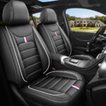 Full Leather Chair Cover Full-grain leather, black and white