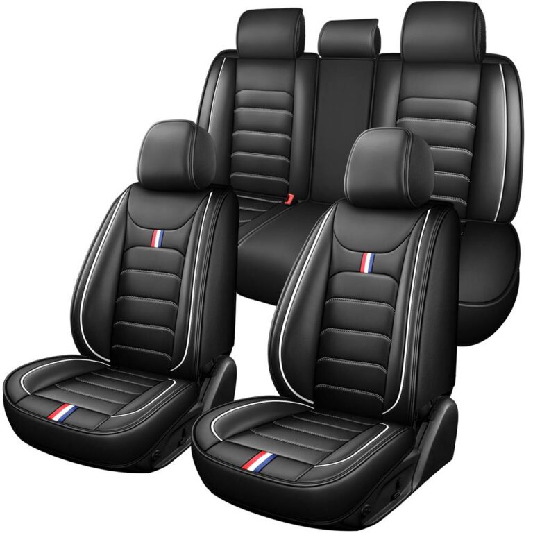 Full Leather Chair Cover Full-grain leather, black and white