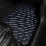 Automotive Floor Mats Universal Blue Diamond‑Stitch Automotive Floor Liners