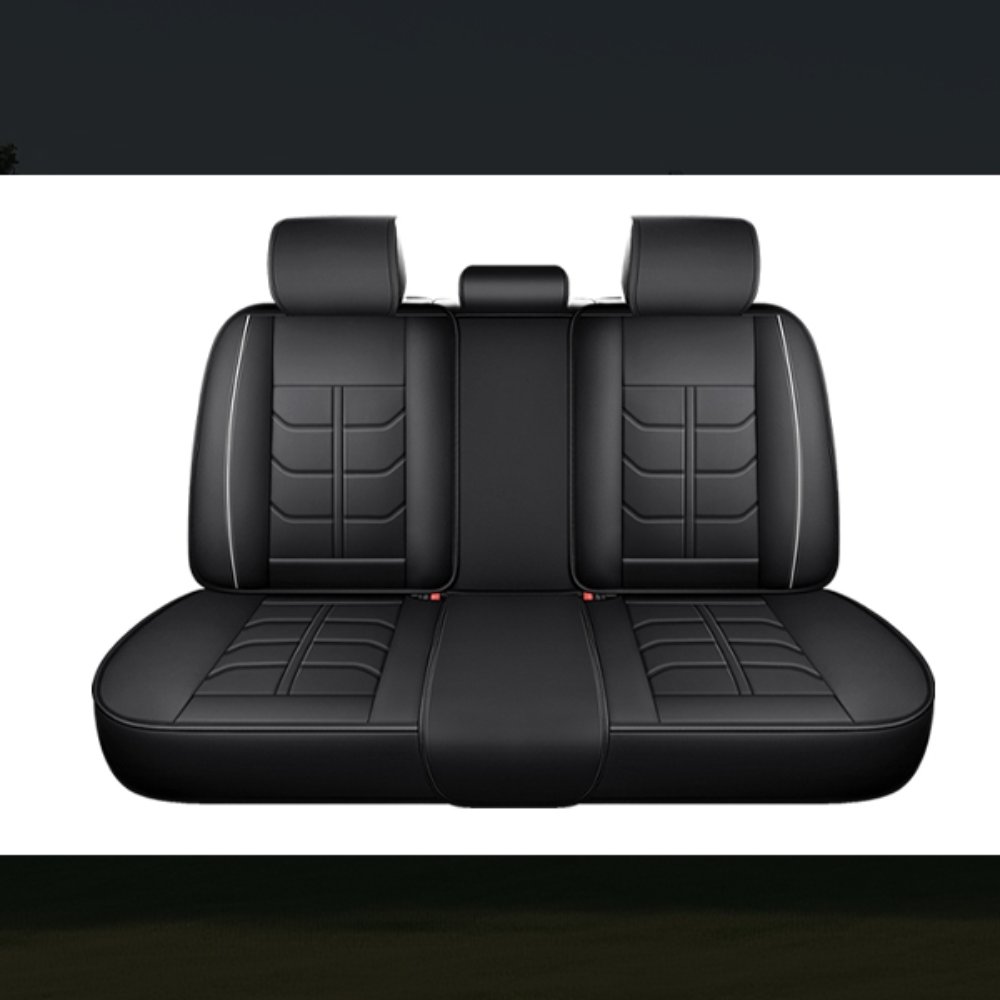 Full Leather Chair Cover Full-grain Leather Lumbar Support Model 1464, Black & White