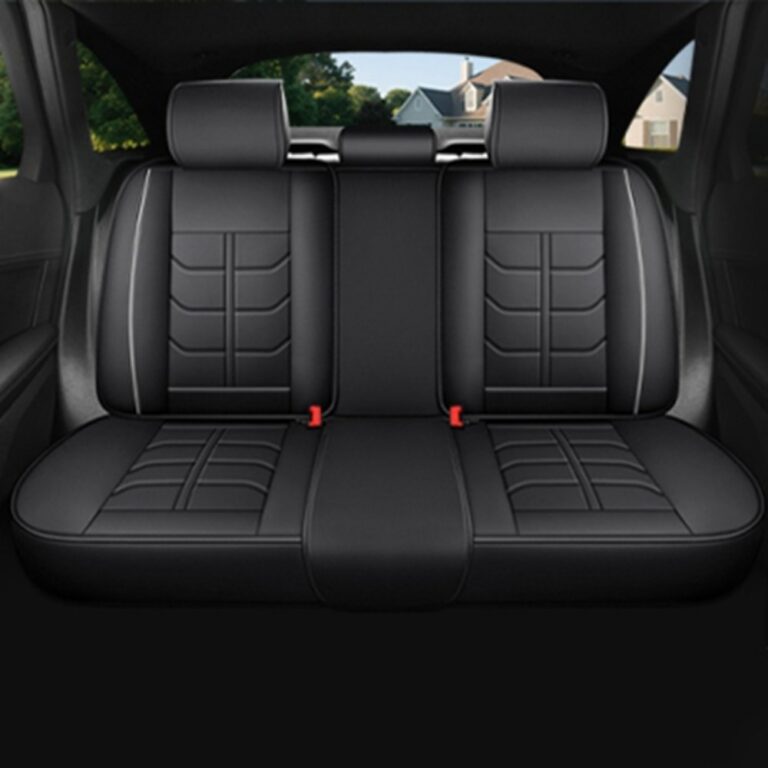 Full Leather Chair Cover Full-grain Leather Lumbar Support Model 600, Black & White
