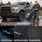 Automotive Floor Mats Universal Blue Diamond‑Stitch Automotive Floor Liners