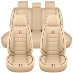 Full Leather Chair Cover Full-grain leather, all beige