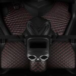 Automotive Floor Mats Universal Red Diamond‑Stitch Automotive Floor Liners