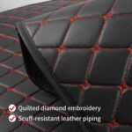 Automotive Floor Mats Universal Red Diamond‑Stitch Automotive Floor Liners